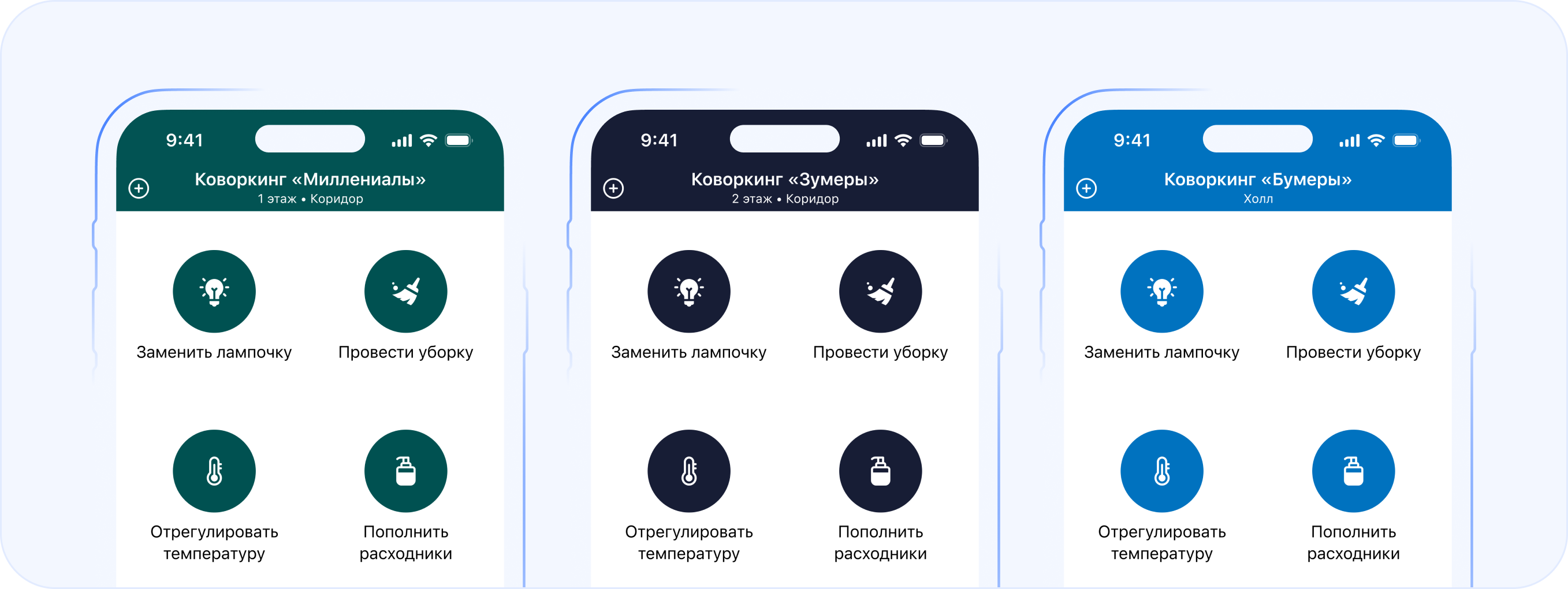 Брендированный интерфейс системы заявок для коворкинга