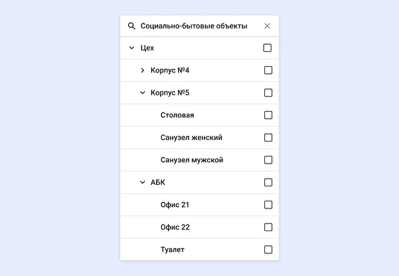 Иерархия локаций с привязкой к QR-кодам