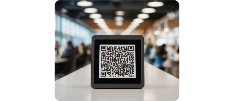 Пример размещения QR-кода в столовой